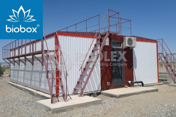 Блочно модульная станция очистки сточных вод BioBox Aero Mega производительность 200м3 в сутки